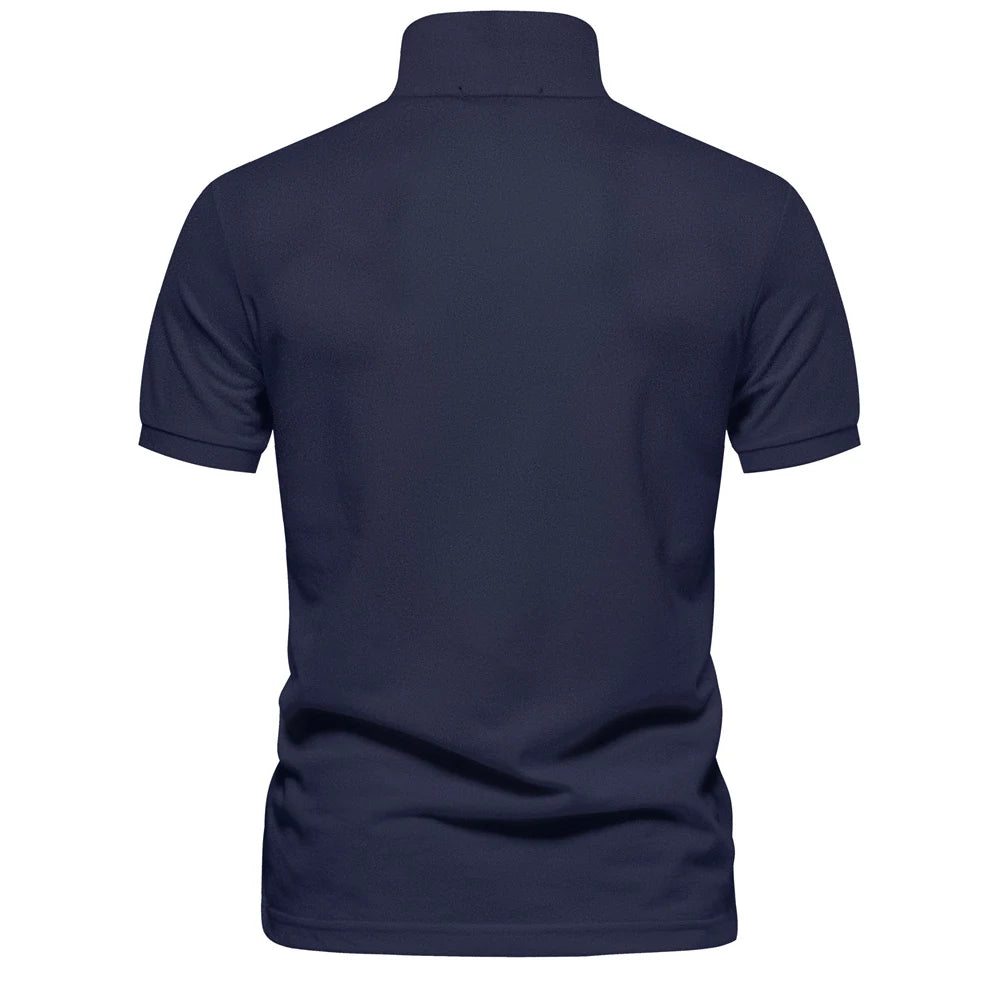 Polo Homme Coton Manches Courtes Couleur Unie Haute Qualité – Casual Élégant Été | Mode Homme Premium