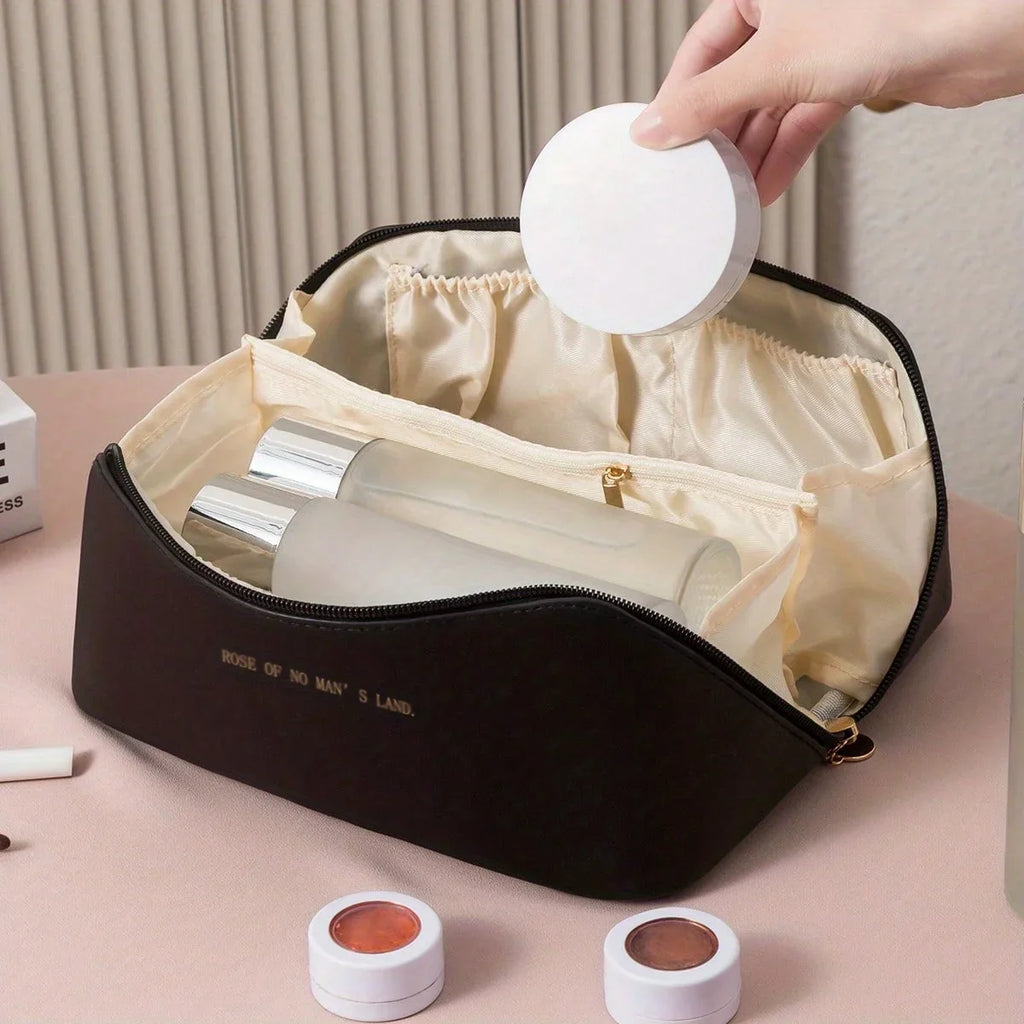 Trousse Maquillage Luxe Femme – Kit Toilette Organisateur Voyage | Boîte Cosmétique Zip Portable