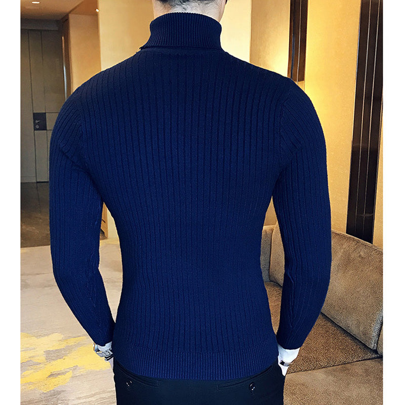 Pull Col Roulé Homme Casual Tricoté Laine Chaud Confortable Jumper Rollneck Hiver Tendance Élégant – Sweater Col Montant Premium Doux | Mode Homme Hiver Premium
