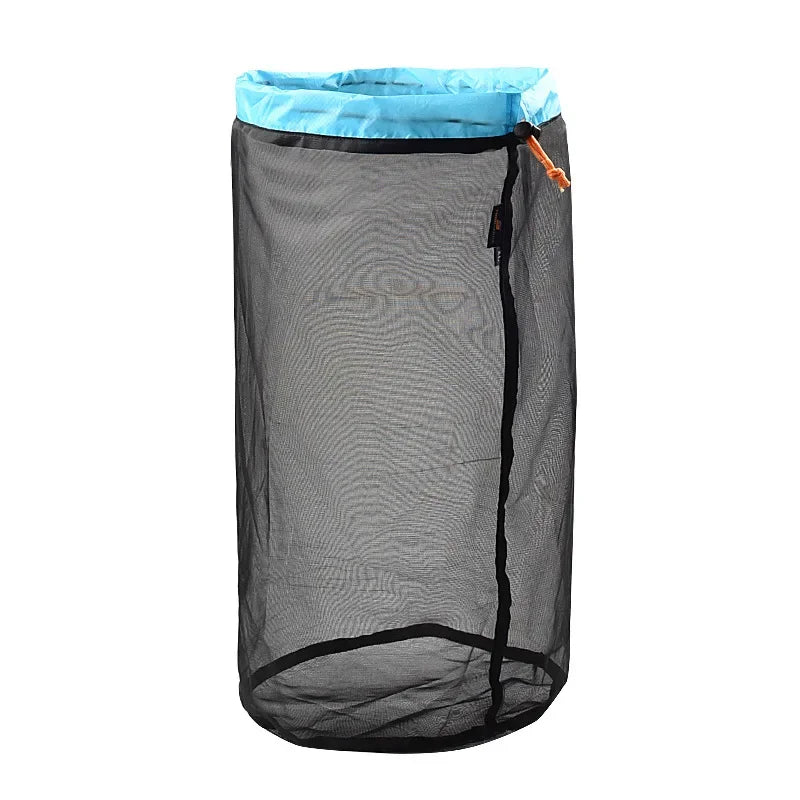 Sac Filet Nylon Ultraléger Cordon – Rangement Sac de Couchage Voyage Randonnée Camping Outdoor S/M/L/XL/XXL