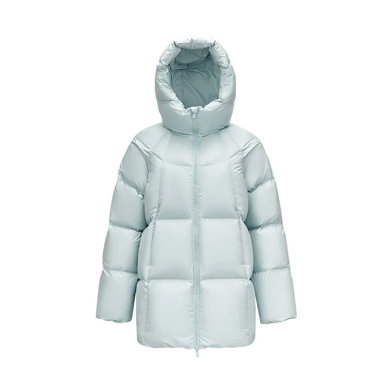 Doudoune Mi-Longue Femme Hiver 90% Duvet – Coupe Raglan Coupe-Vent Imperméable Chaude | Semir 2025