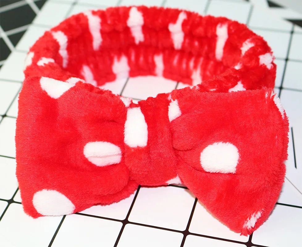 Bandeau Maquillage Oreilles de Lapin Coral Fleece – Élastique Doux | Soin Visage & Coiffure Fille