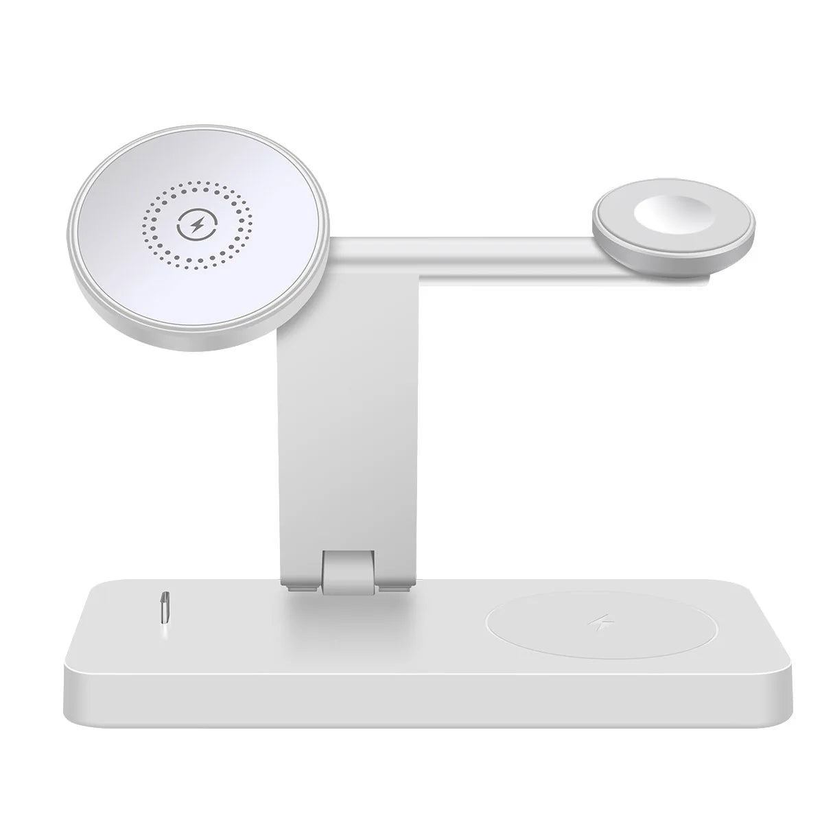Station de Charge 4-en-1 Magnétique Verticale – iPhone 17-13 Pro Max iWatch 8 7 Sans Fil