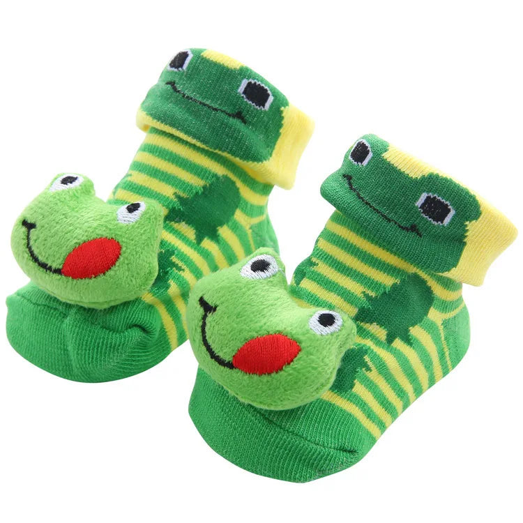 Chaussettes Bébé Unisexe Motifs Animaux Cartoon – Antidérapantes Nouveau-Né Toddler Cadeau Naissance