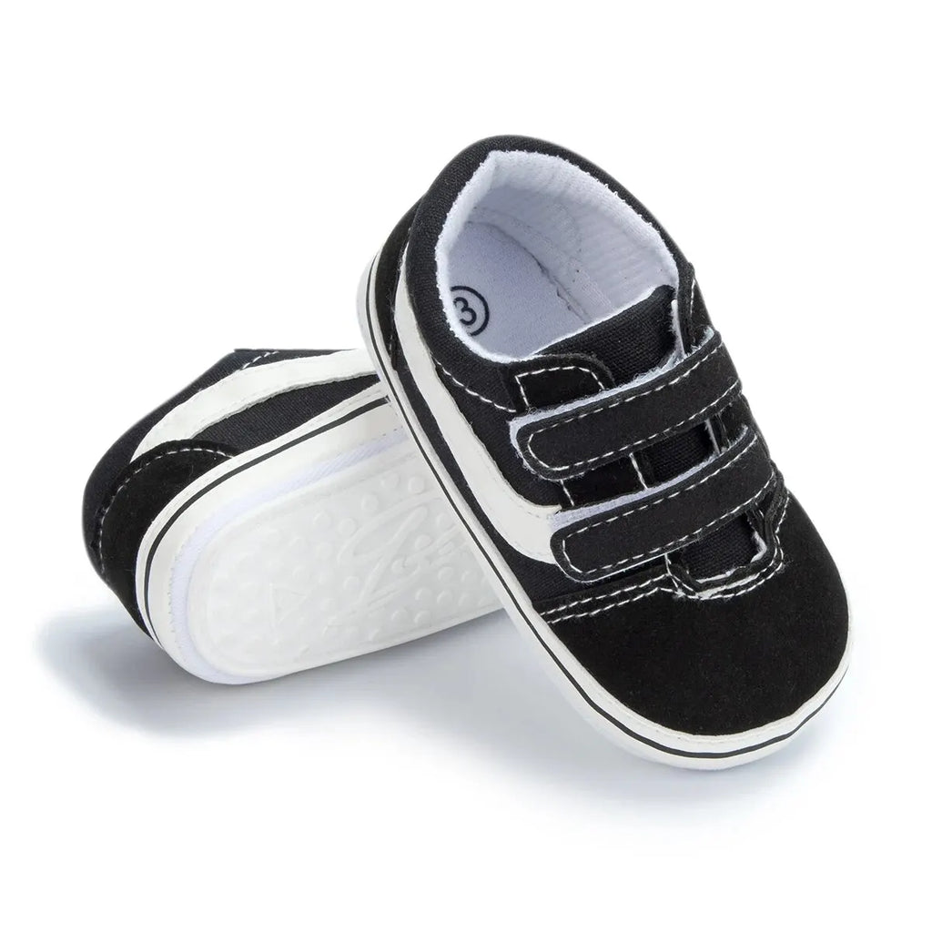 Chaussures Bébé Toile Unisexe Semelle Antidérapante – Sneakers Premiers Pas Garçon Fille Casual