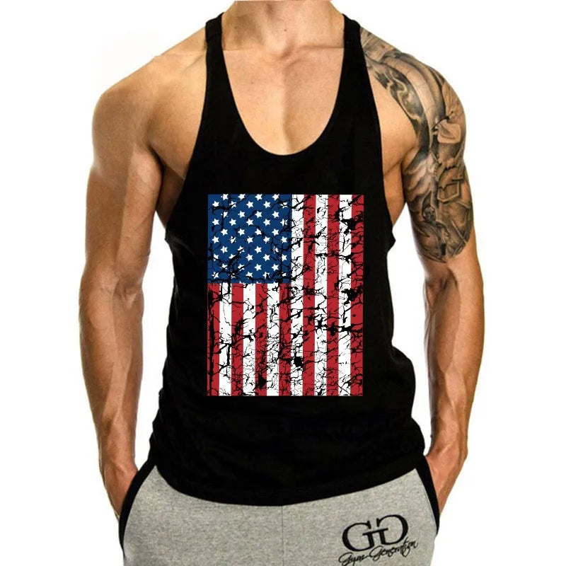 Débardeur Stringer Y-Back Homme Coton – Musculation & Bodybuilding | Sans Manches Respirant | Fitness & Workout Été
