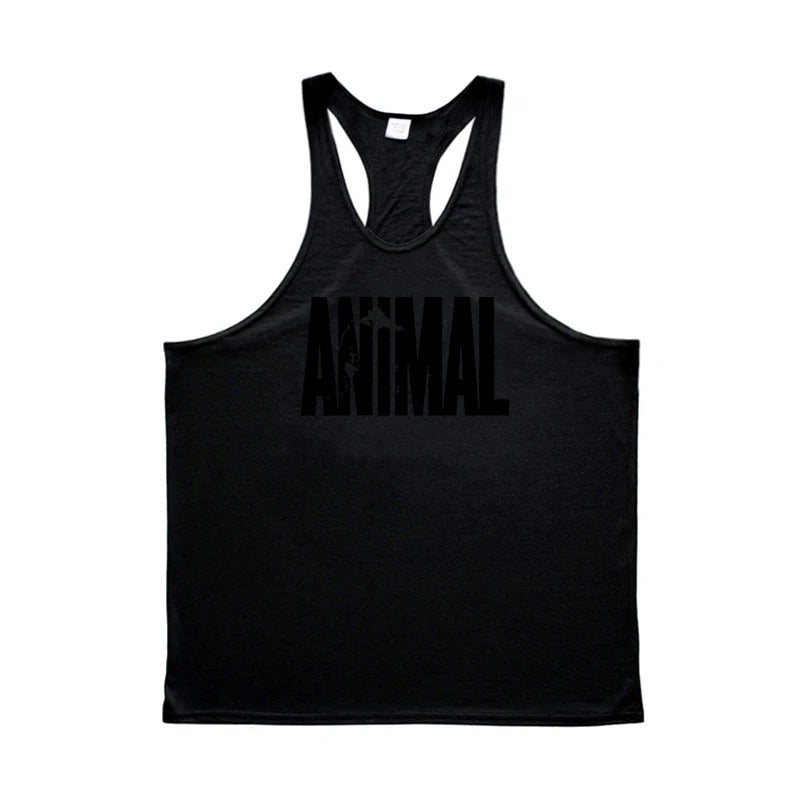 Débardeur Homme Gym Bodybuilding Fitness Imprimé ANIMAL Coton Racerback Stringer Sans Manches Musculation Entraînement Confortable Performant Tendance – Débardeur Gym Premium ANIMAL Racerback Stringer Bodybuilding | Mode Homme Fitness Premium