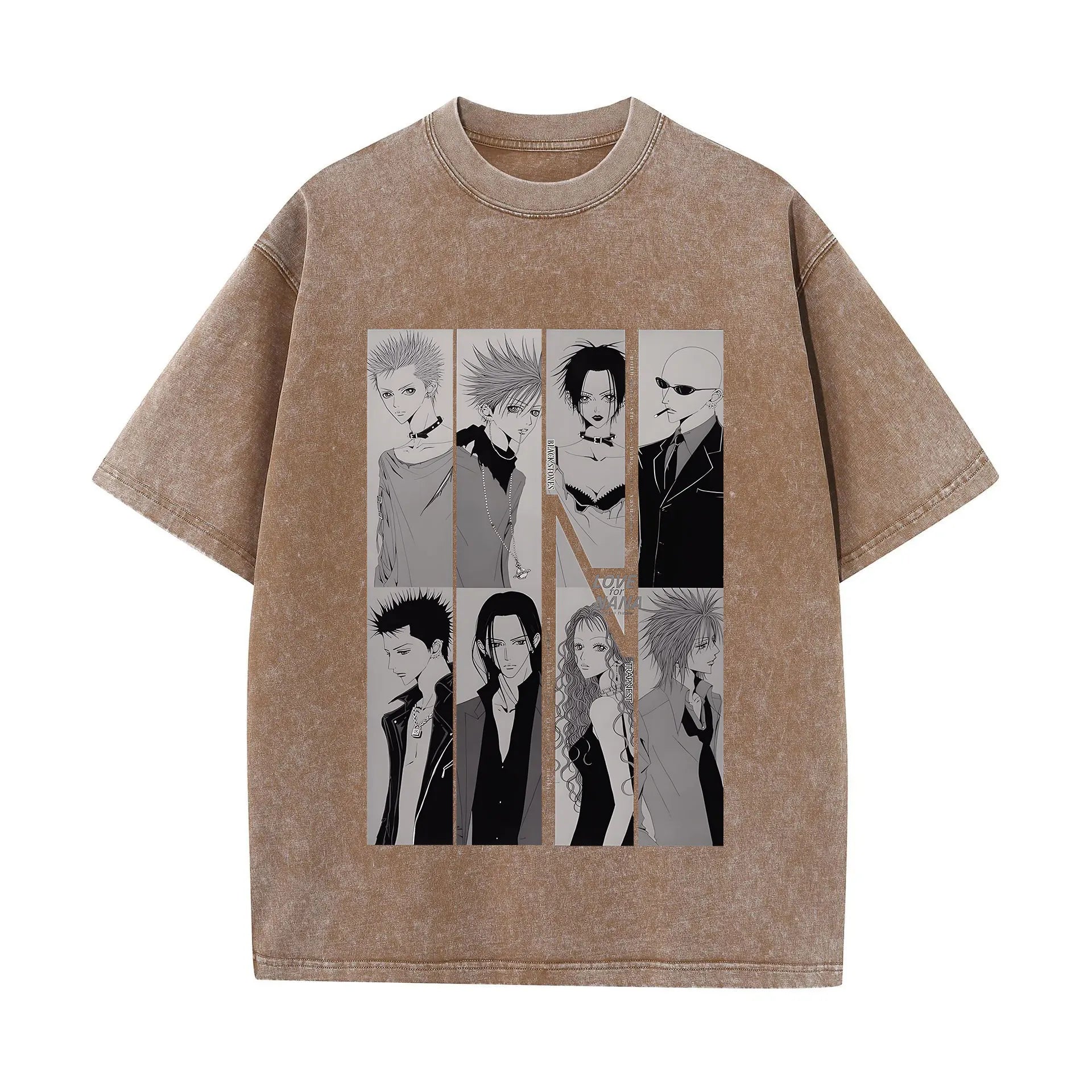 T-Shirt Anime Nana Osaki Imprimé Vintage Washed Harajuku Streetwear Graphique Été Manches Courtes Coton Unisexe – Tee Manga Japonais Tendance | Mode Streetwear Anime Premium