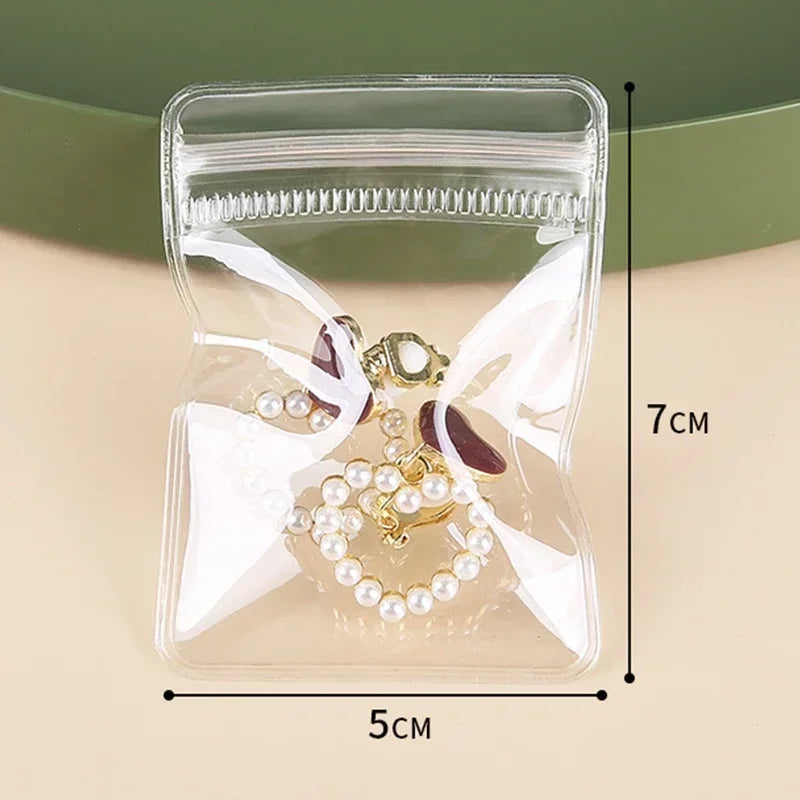 Sachets PVC Transparents Anti-Oxydation Bijoux – Lot 10 à 50 pcs | Rangement Boucles d’Oreilles, Colliers, Pendentifs & Bracelets | Organiseur Bijoux