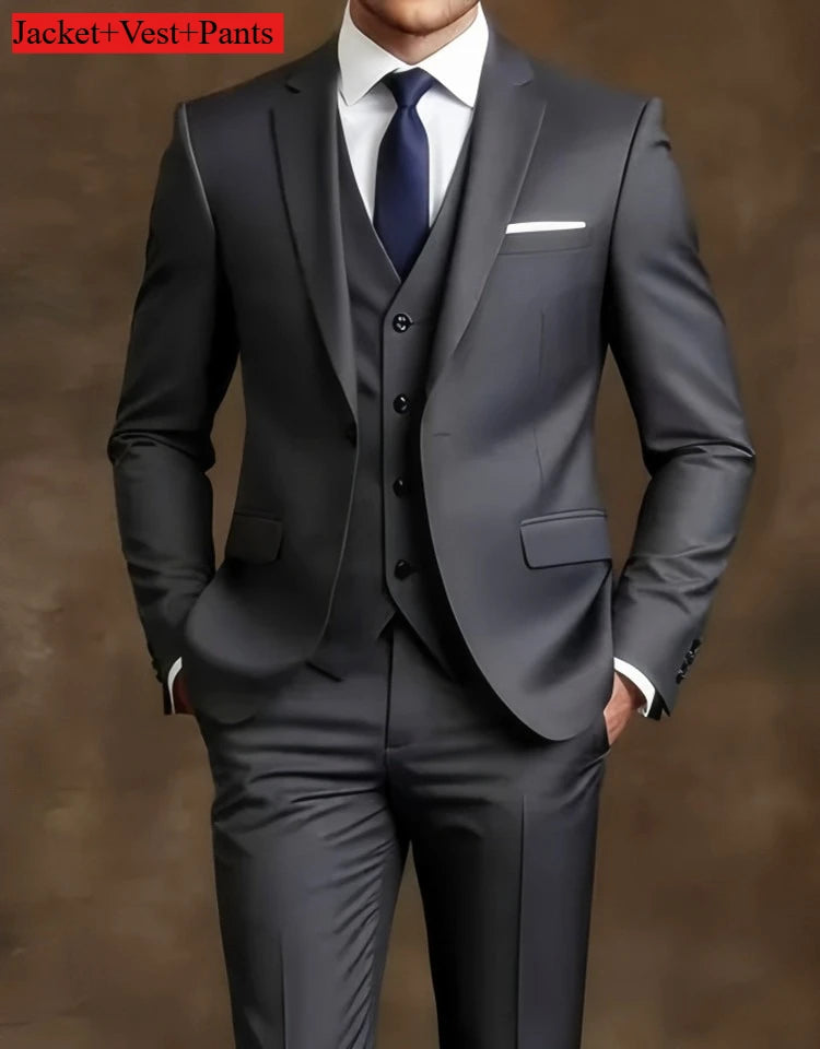 Costume Homme Slim Fit Noir – Ensemble Tuxedo Élégant Mariage & Cérémonie | Mode Homme Premium