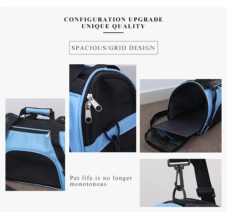 Sac Transport Chat & Chien Portable Mesh Respirant Pliable – Sac à Main Voyage Petite Race | Transport Animaux de Compagnie
