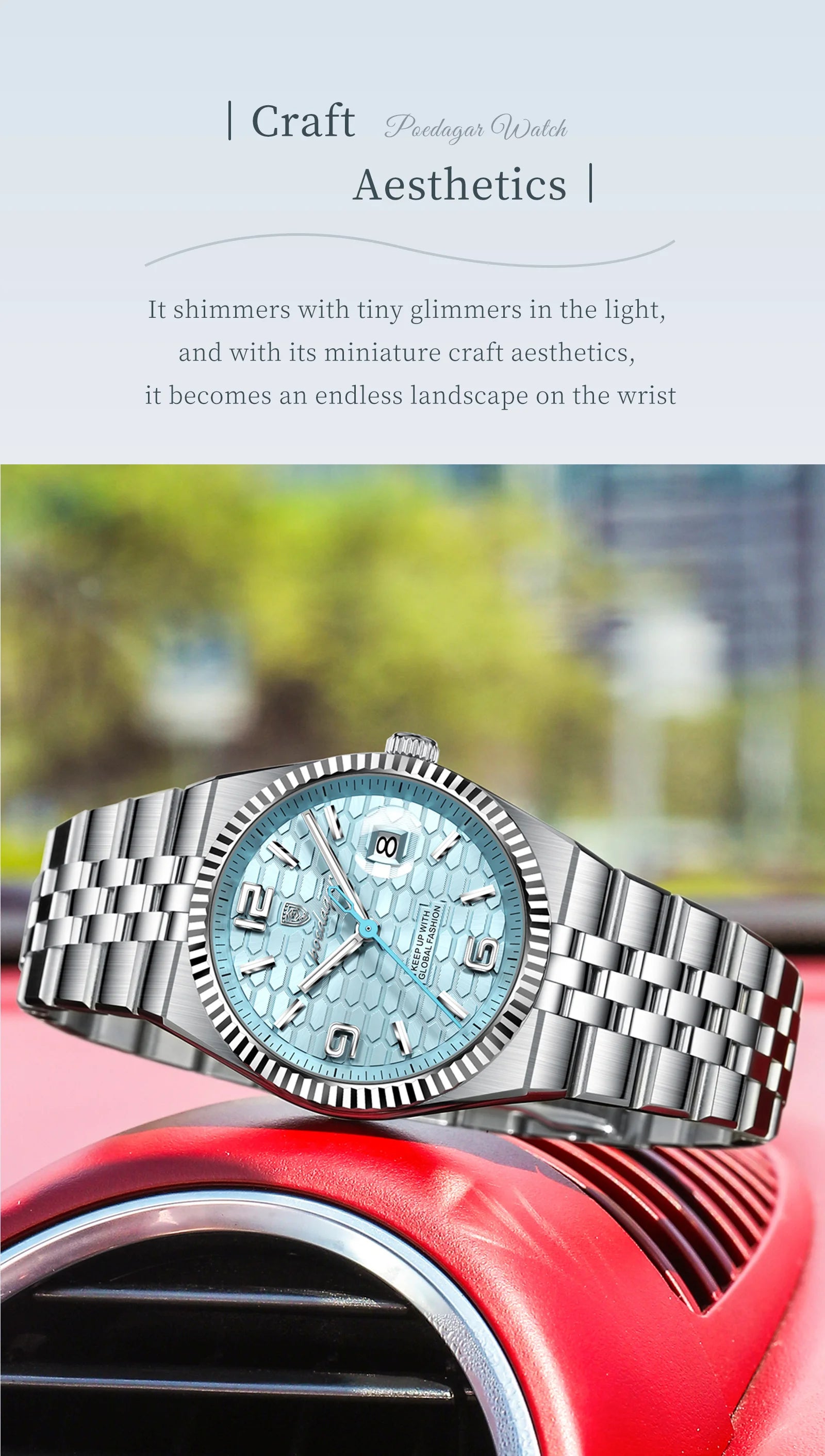 Montre Femme POEDAGAR Élégante Luxe Quartz – Lumineuse Étanche Date + Boîte Cadeau