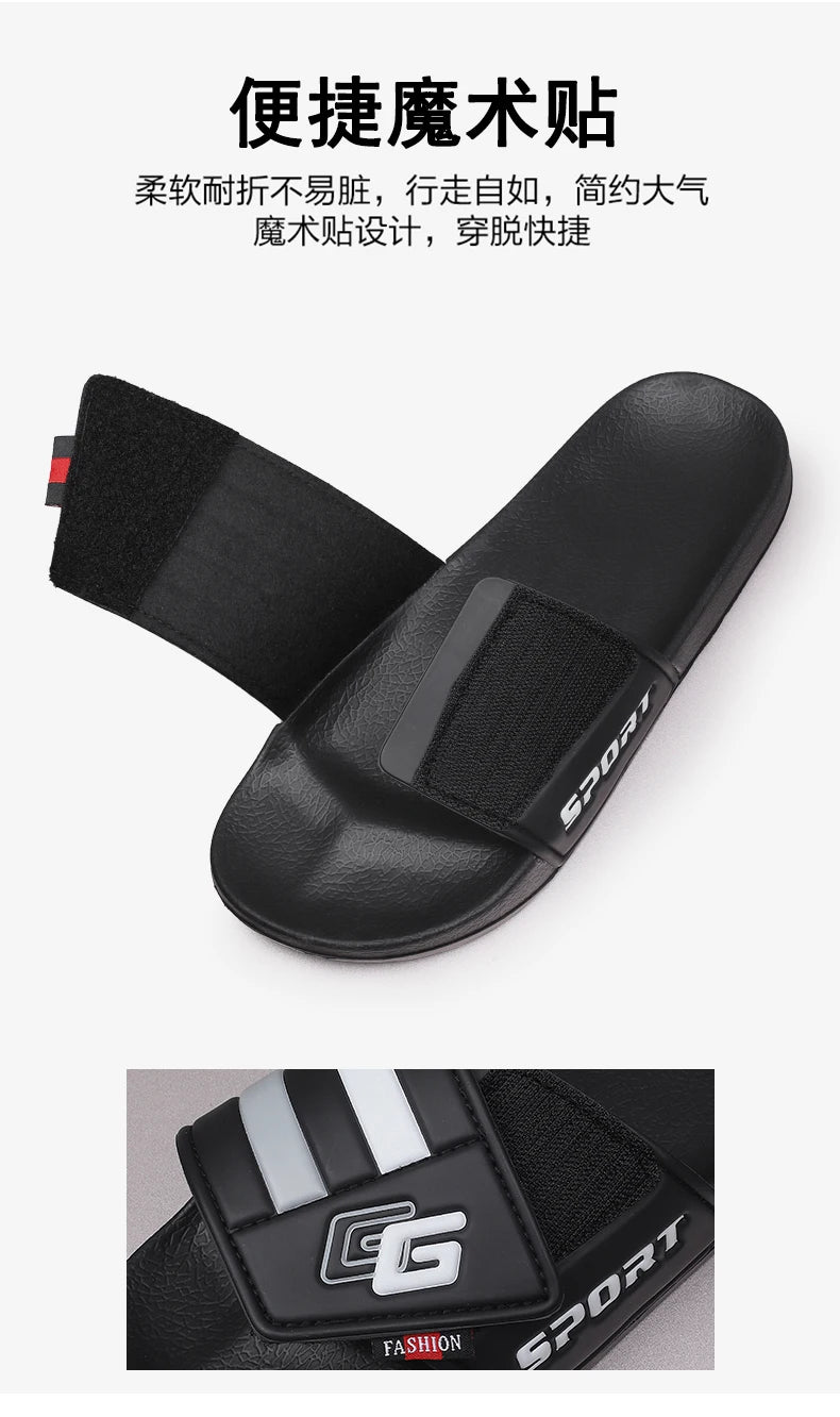 Mules Velcro Homme Légères Plage Grande Taille – Slides Soft Casual Clog Été