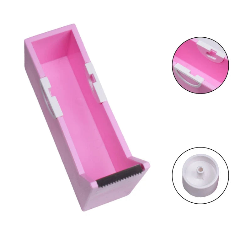 Distributeur Ruban Adhésif Extensions Cils Rotatif – Coupe-Ruban Plastique | Outil Pose Cils Professionnel