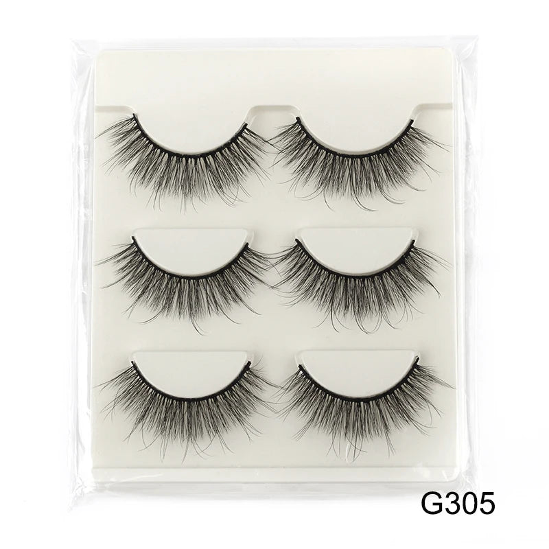 Faux Cils Mink 3D YSDO – Lot 3/5/10 Paires | Maquillage Dramatique Naturel