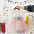 Robe Princesse Bébé Fille Été Tulle Fleurs Ruban – Robe Anniversaire Fête Mignonne Enfant