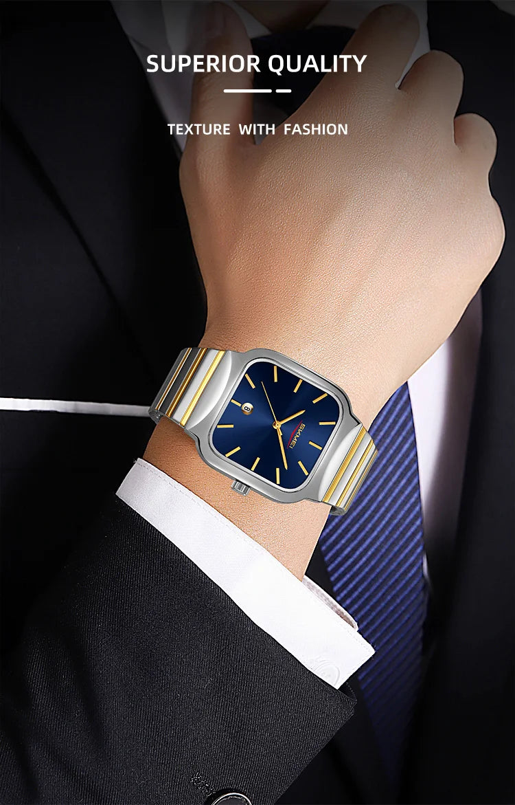 Montre Unisexe SKMEI Luxe Quartz Bracelet Acier – Analogique Date Étanche Fashion