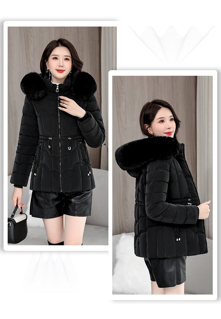 Doudoune Courte Femme À Capuche – Manteau Matelassé Chaud Haute Qualité | Hiver 2025 Tendance