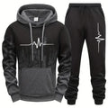 Ensemble Survêtement Homme 2 Pièces Hoodie + Pantalon Jogging Casual Sport Confort Quotidien Fashion Polyvalent Premium – Tenue Sport Complète | Mode Homme Sport Premium