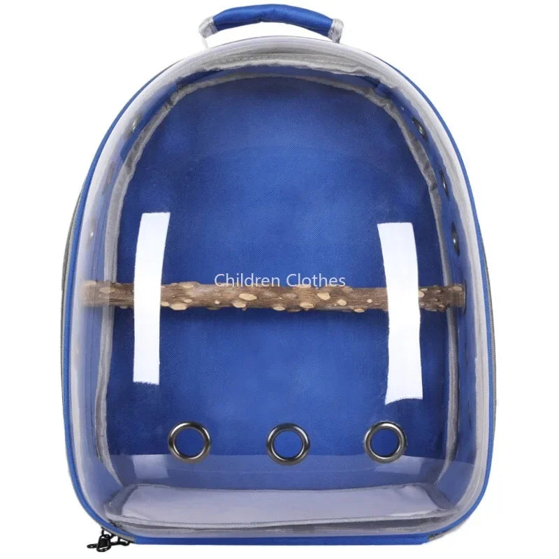 Sac Transport Perroquet & Oiseaux Backpack Acrylique – Perchoir, Mangeoire, Cage Portable | Perruche, Cocatièl & Lapin