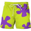 Bade-Short für Herren und Damen mit 3D-Anime-Motiv Patrick Star – schnelltrocknend für Strand & Hip Hop | Sommer