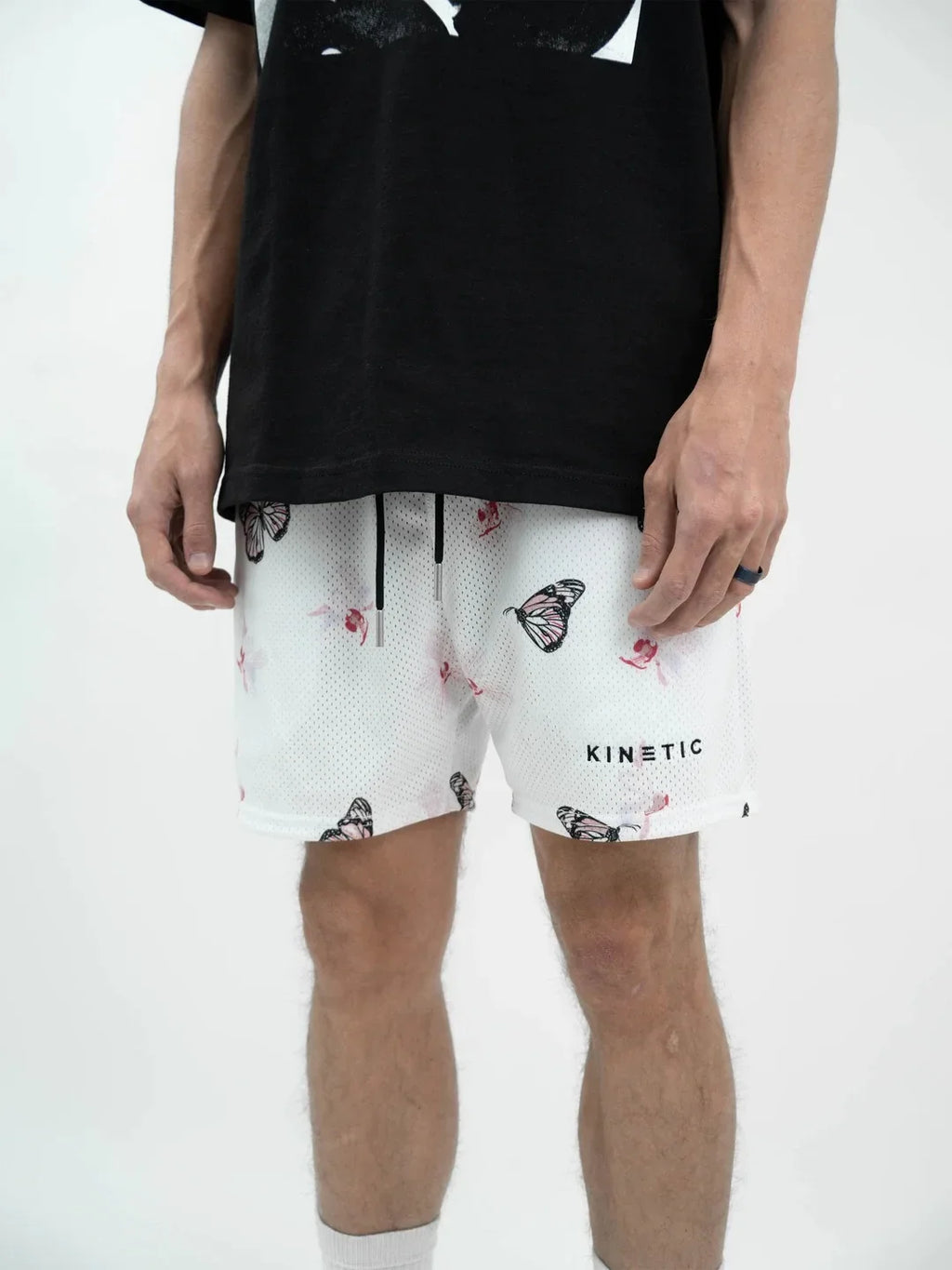 Short Homme Été Rose Broderie Casual Streetwear Hip Hop Fitness Polyester Séchage Rapide Respirant – Short Sport Tendance | Mode Homme Urban