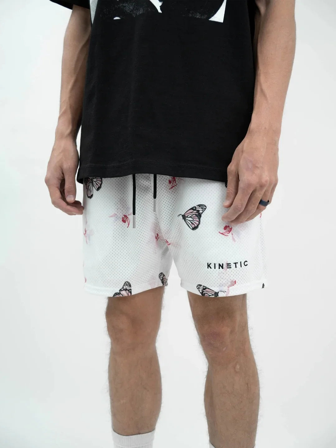 Short Homme Été Rose Broderie Casual Streetwear Hip Hop Fitness Polyester Séchage Rapide Respirant – Short Sport Tendance | Mode Homme Urban