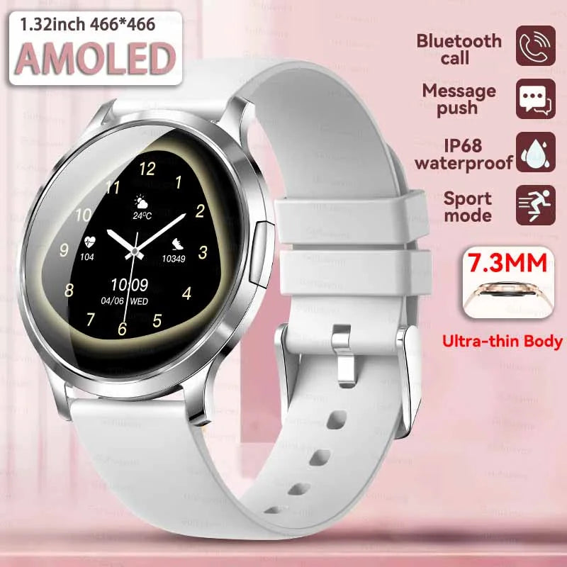 Smartwatch AMOLED 1.32" Unisexe 2025 – Cadran Personnalisable, Appels Bluetooth & Suivi Cardio | Sport & Fitness | Homme & Femme
