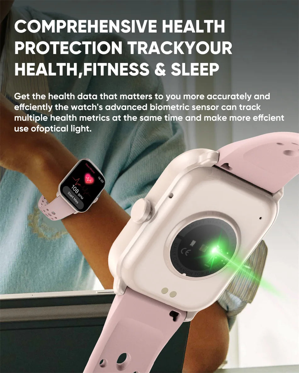 Montre Connectée Unisexe Écran AMOLED – GPS, Appels Bluetooth & Suivi Cardio | Étanche | Sport & Fitness | Android & iOS
