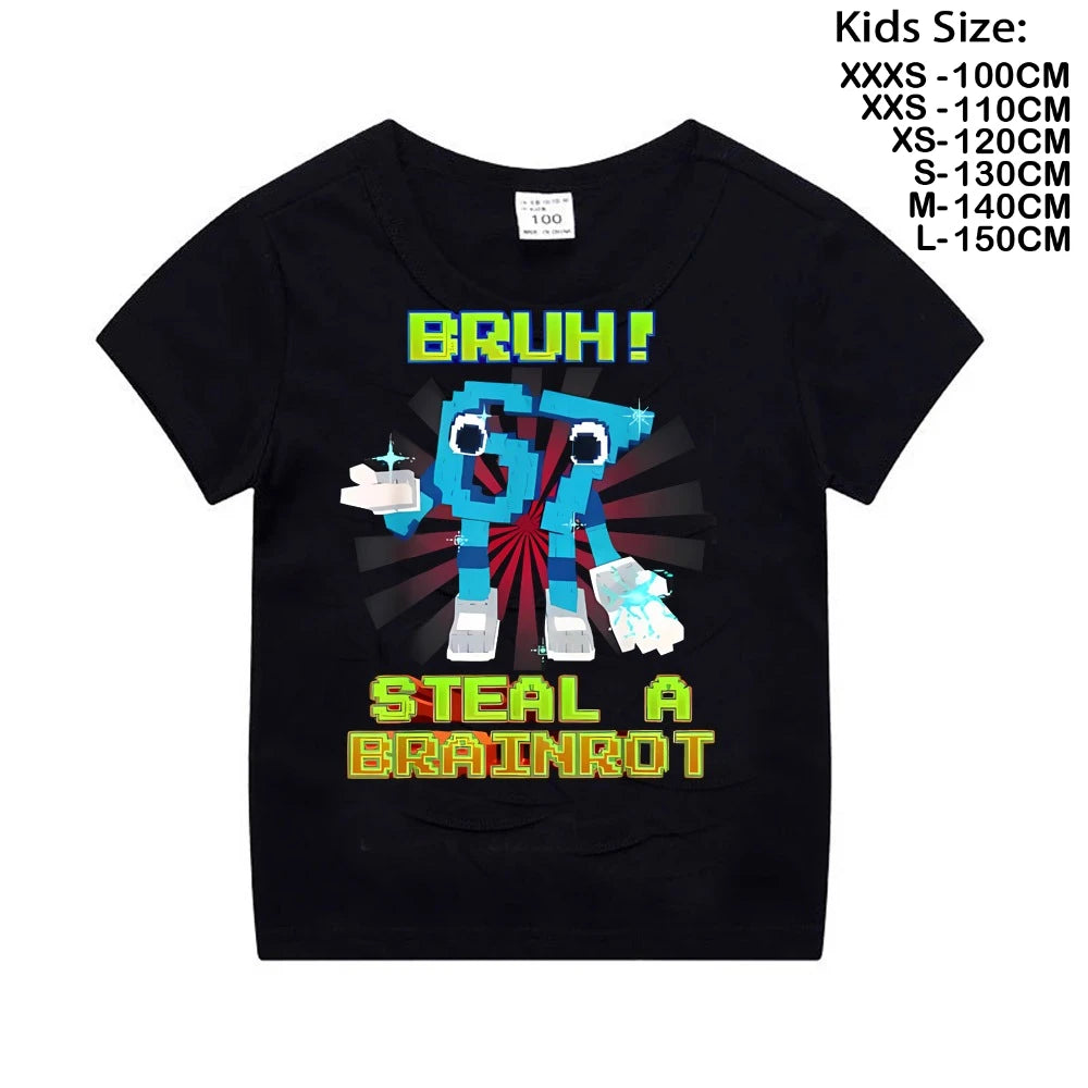 T-Shirt Enfant BrainRot Mème Gamer Drôle 67 Six Seven Italian Brainrot Gaming Y2K Humour Viral TikTok Garçon Ado Tendance – Tee Shirt BrainRot Premium Gaming | Mode Enfant Gaming Viral Premium