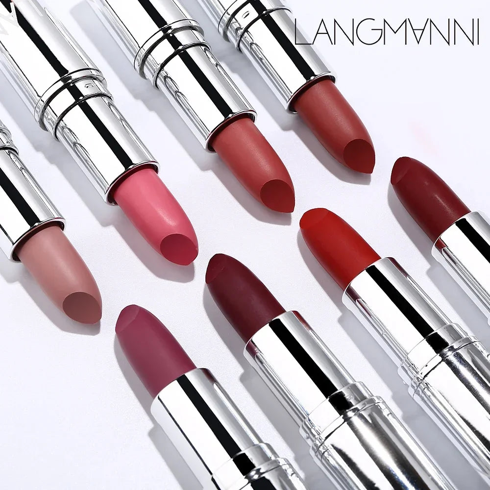 Rouge à Lèvres Mat Velours – 8 Couleurs Longue Tenue | Waterproof Nude