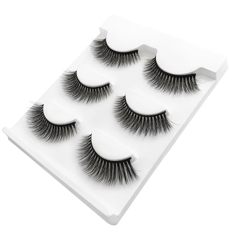Lot 3 Paires Faux Cils 3D Vison SHIDISHANGPIN – 27 Styles Fluffy Wispy Épais | Cils Faux Faits Main Maquillage Yeux