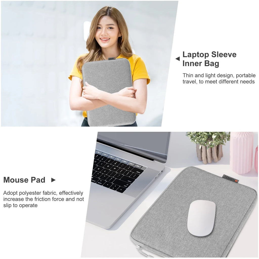 Sacoche Ordinateur Portable 13 15 16 Pouces – Housse Tablette Zippée Mallette Bureau