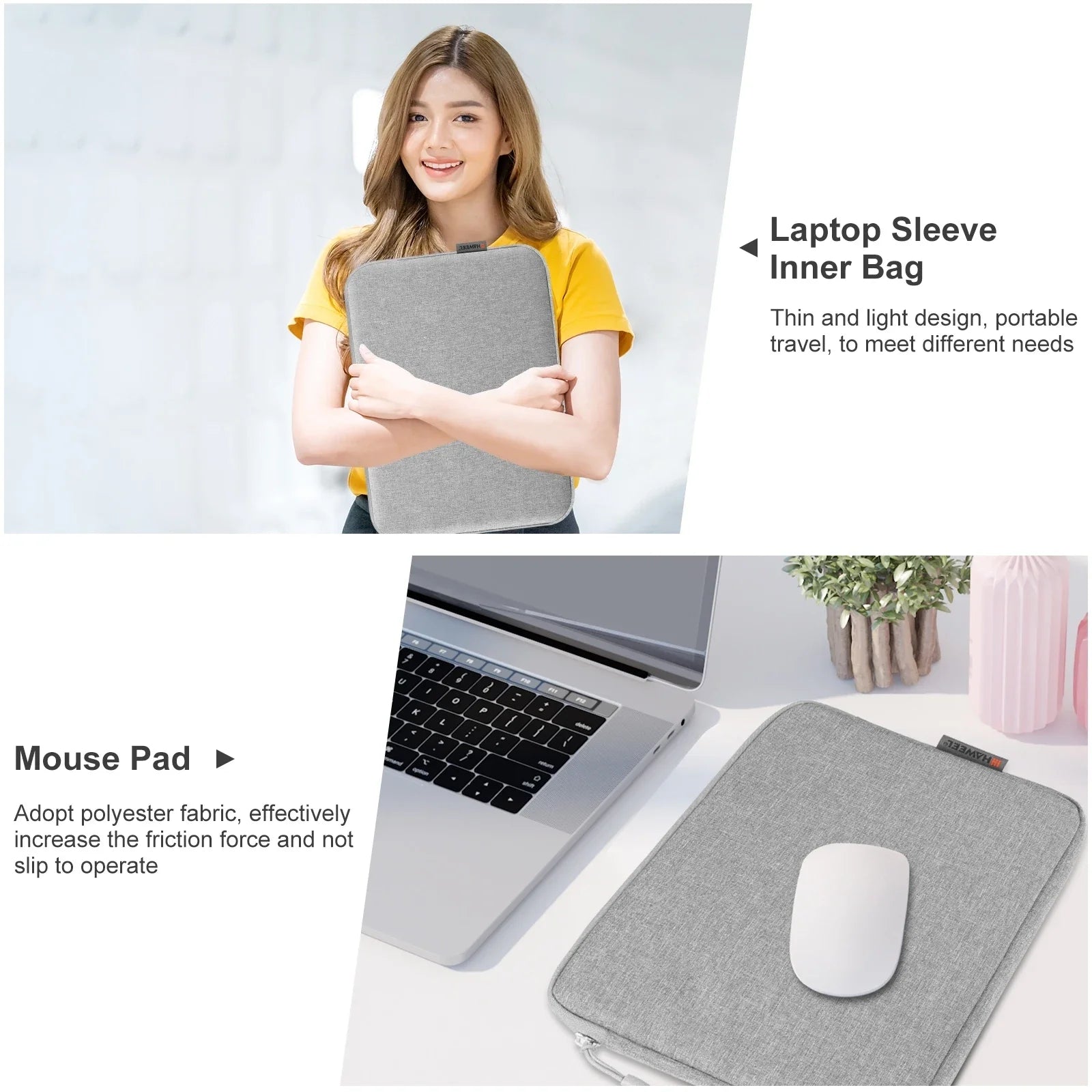 Sacoche Ordinateur Portable 13 15 16 Pouces – Housse Tablette Zippée Mallette Bureau