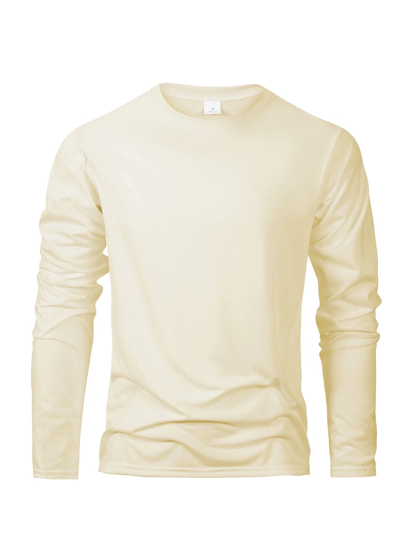 T-Shirt Manches Longues Homme Couleur Unie Coton – Col Rond Unisexe | Casual, Fitness & Running | Confort & Style Intemporel