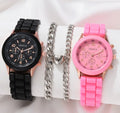 Montre Femme Fashion Silicone Blanc Couple Quartz Élégante Robe Cadeau Tendance Intemporelle | Montre Femme Fashion Silicone Couple Premium