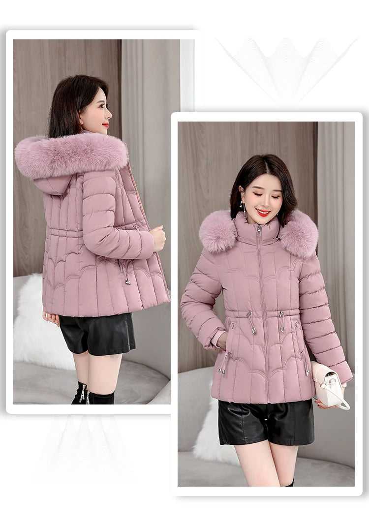 Doudoune Courte Femme À Capuche – Manteau Matelassé Chaud Haute Qualité | Hiver 2025 Tendance