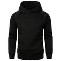 Hoodie Homme Couleur Unie Zip Latéral – Sweat à Capuche Manches Longues Automne Hiver | Mode Homme Premium