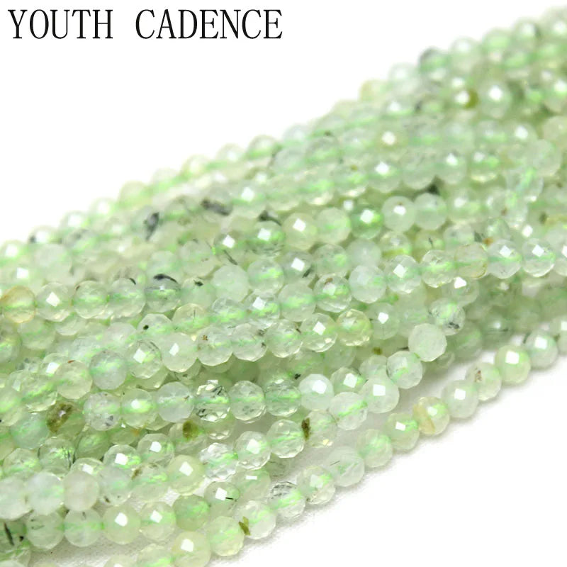 Perles Quartz Vert Raisin Naturel Facetté 2-3-4mm – Pierres Gemmes Vrac DIY | Bracelet, Boucles d'Oreilles & Bijoux Fait Main | Matériaux Lithothérapie