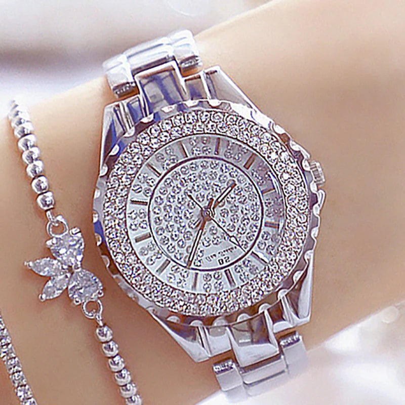 Montre Femme Or Bracelet Dress Luxe 2025 – Acier Complet Élégante Fashion Top Brand