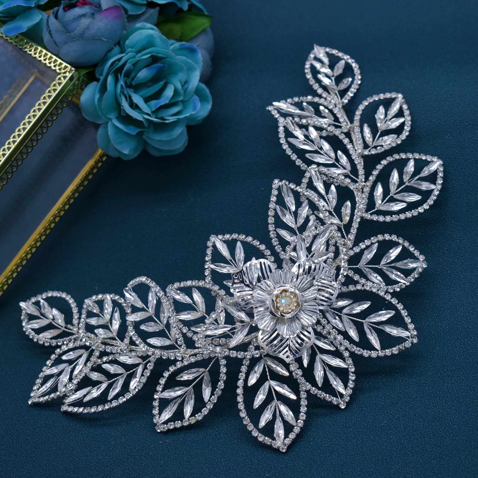 Diadème Cristal Mariée Luxe – Couronne Strass Rhinestone | Tiare Nuptiale Mariage, Soirée & Concours | Bijou de Tête Femme Premium