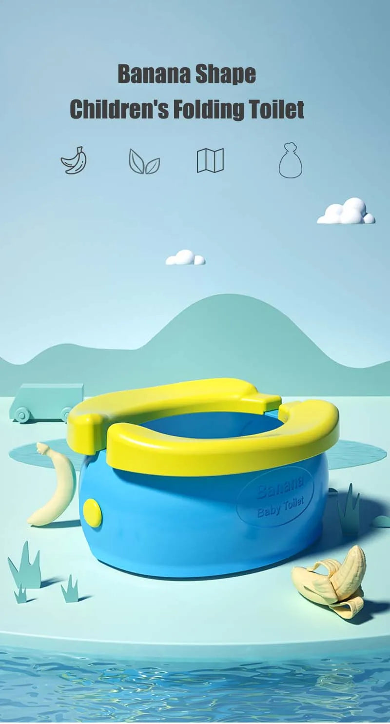 Pot Bébé Portable Pliable Voyage – Siège Toilette Enfant + Sac Rangement & 20 Sacs Poubelle