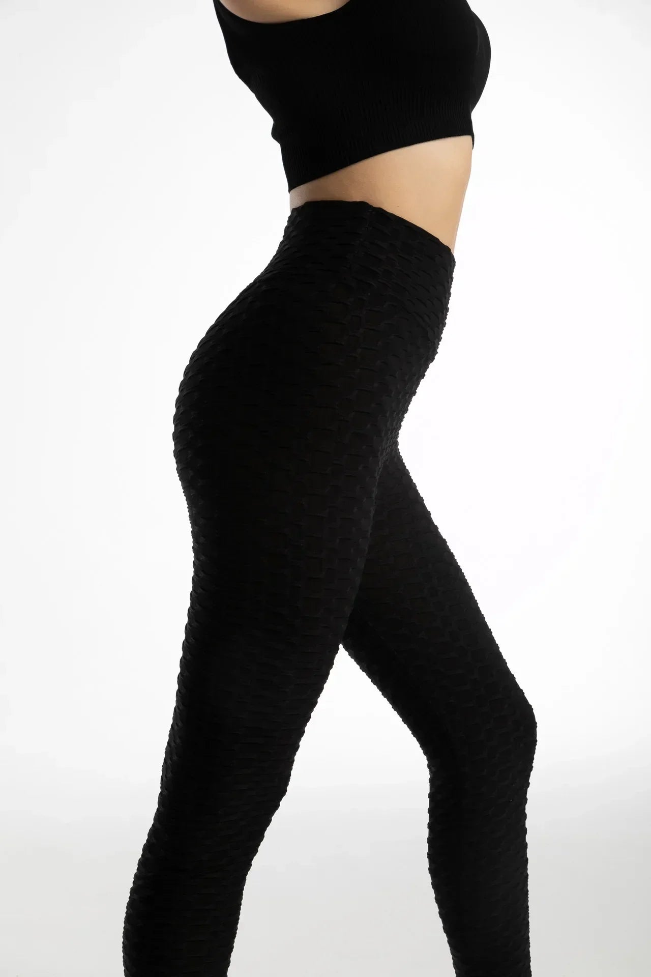 Damen Yoga Leggings Hohe Taille Bubble Nahtlos Push-Up Formend – Sport Hose Gym Laufen Schlank Elastisch | Fitness