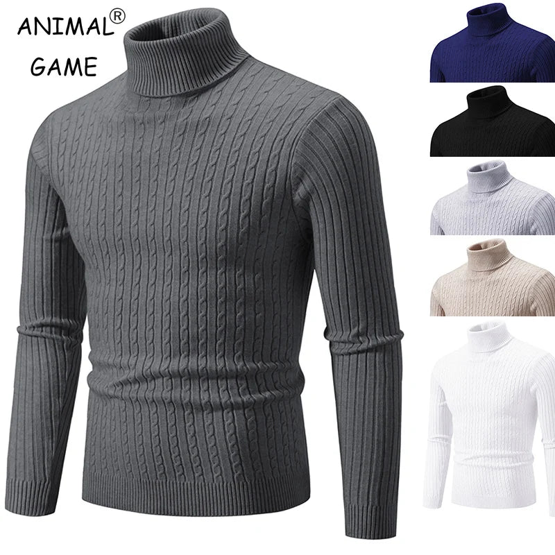 Herren Rollkragenpullover Gestrickt Wolle Warm Winter Uni Casual Outdoor Bequem Weich Elegant Zeitlos – Premium Rollkragenpullover Winter | Premium Herrenmode Winter