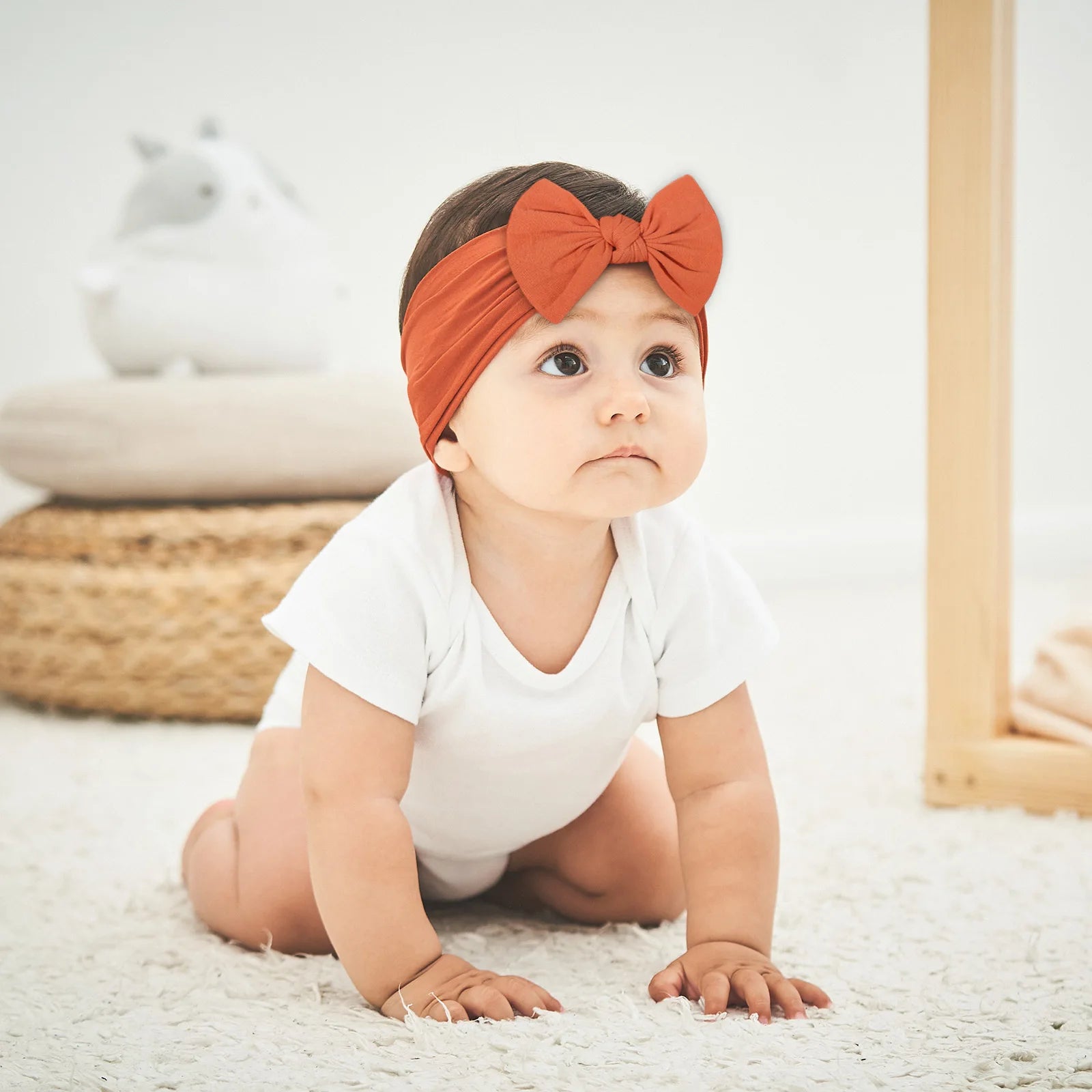 Bandeau Nœud Bébé Fille Élastique Large – Turban Headband Accessoire Cheveux 48 Couleurs