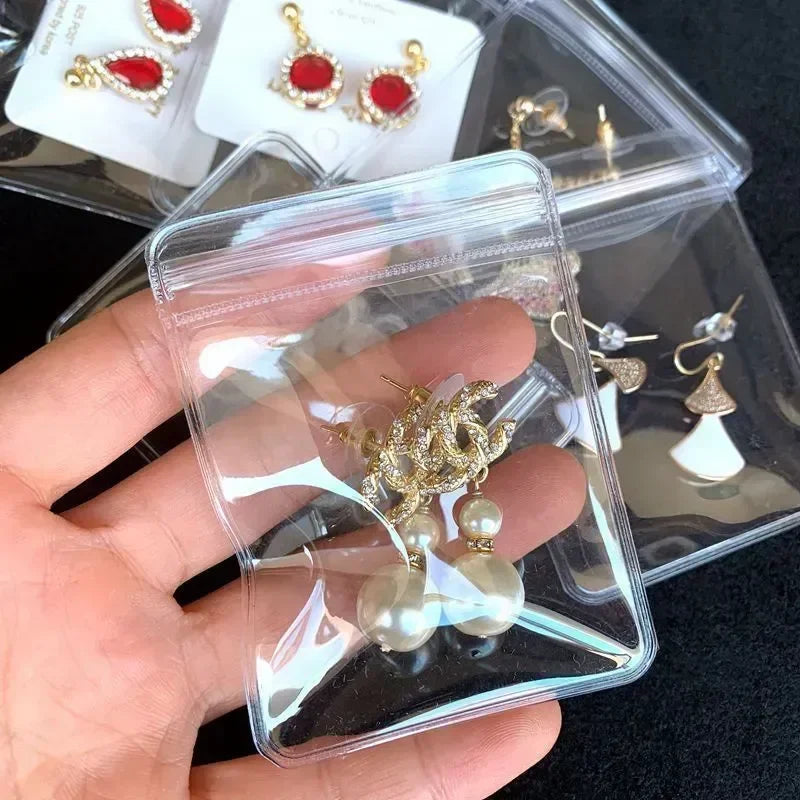 Sachets PVC Transparents Anti-Oxydation Bijoux – Lot 10 à 50 pcs | Rangement Boucles d’Oreilles, Colliers, Pendentifs & Bracelets | Organiseur Bijoux