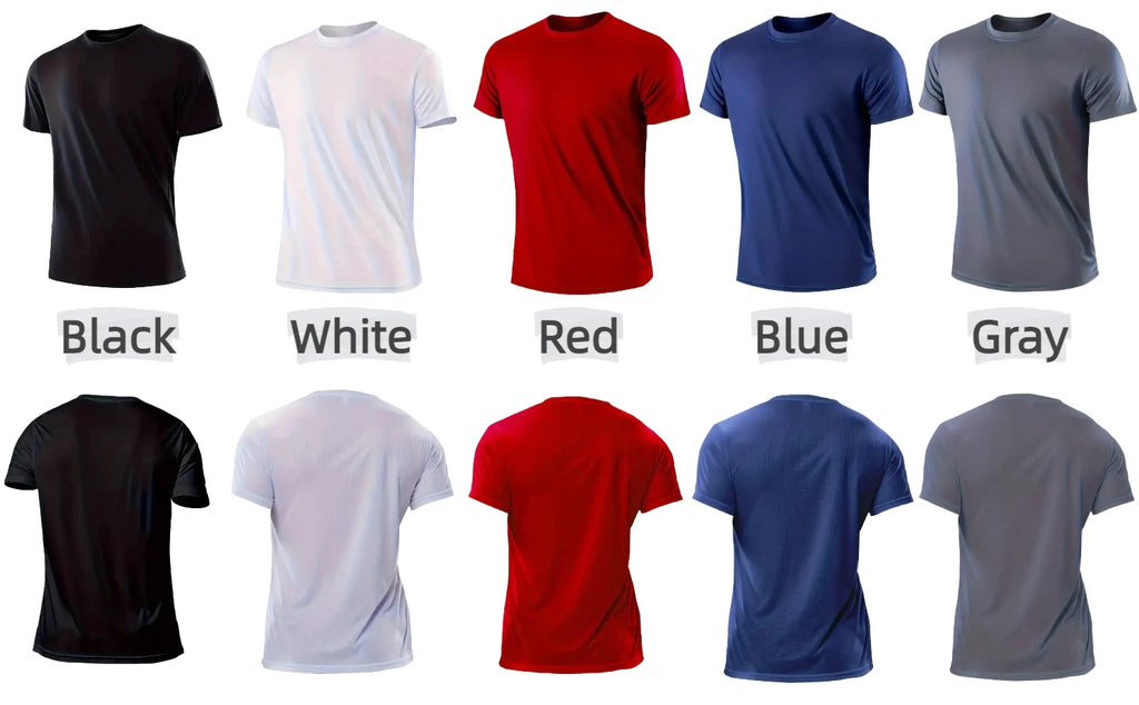 Lot 5 Sport T-Shirts Herren Schnelltrocknend Kurzarm Gym Laufen Outdoor Leicht Streetwear Fitness – 5er Pack | Premium Sport Herrenmode