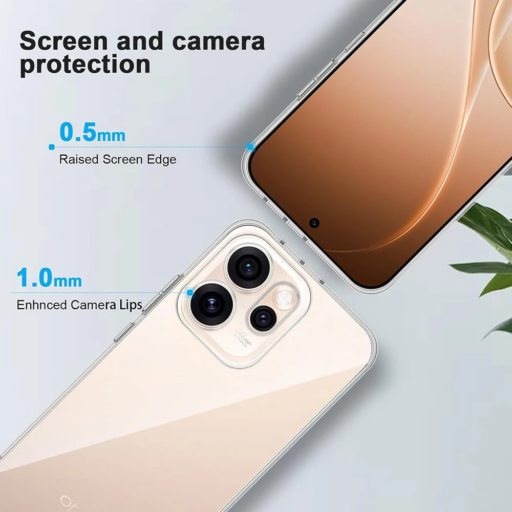Ultradünne transparente Silikonhülle - OPPO Reno 11 12 13 14 15 Pro Max