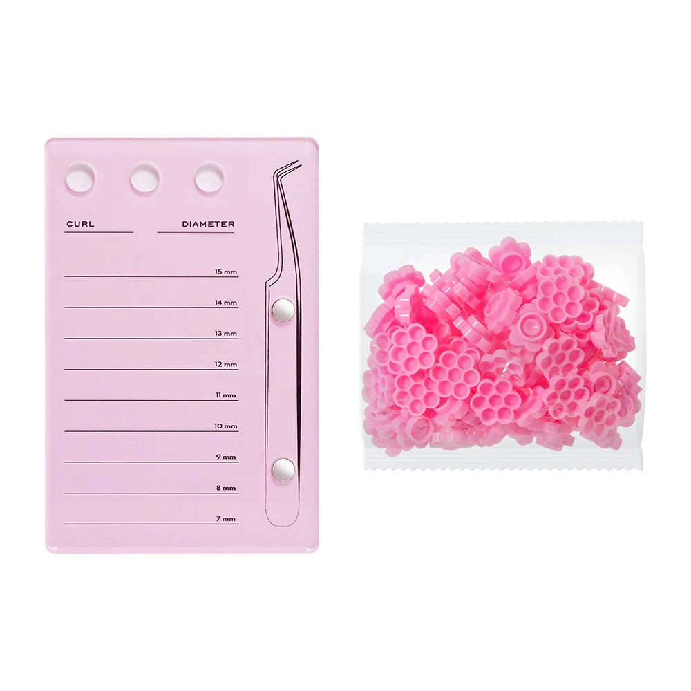 Palette Porte-Cils GLAMLASH – Support Colle Extension Cils Acrylique | Plateau Faux Cils Professionnel