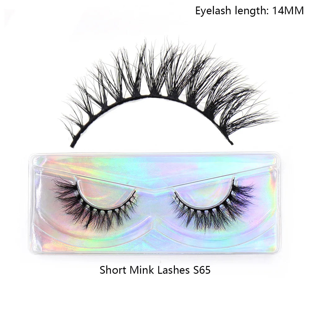 Faux Cils Naturels Courts Fluffy LEHUAMAO – Volume 12-15mm Wispy | Extension Cils Vison Maquillage